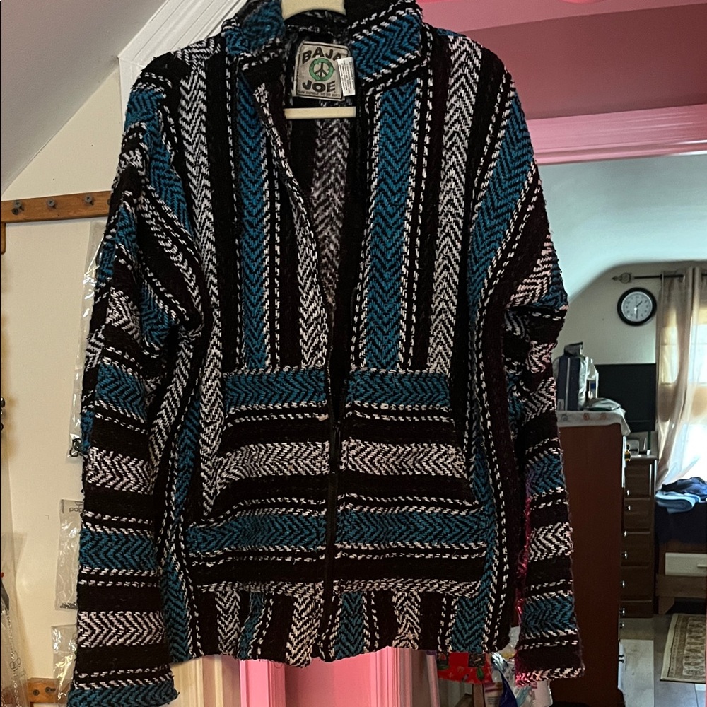 Patterned Zip-Up Cardigan